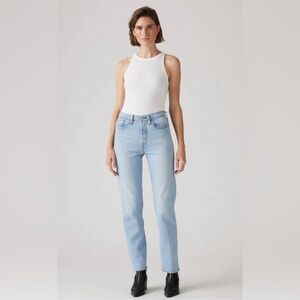 #78 Levi's Light Blue Wedgie Straight Jeans 13.5-14.5